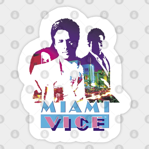 Miami Vice Crockett And Tubbs Sticker by fauzifilaone